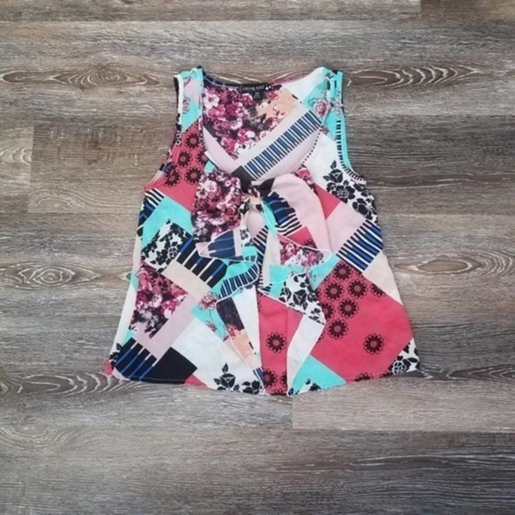 🎈 4 FOR $20  𝅺living Doll Blousy Tank top Patchwork XS - Picture 1 of 4